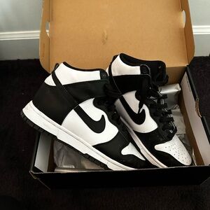 Black and White High-Top Sneakers